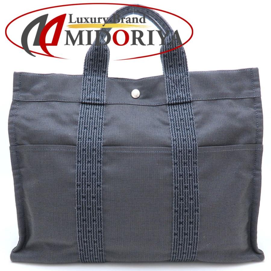HERMES エルメス エールライン トートMM ハンドバッグ ナイロン 