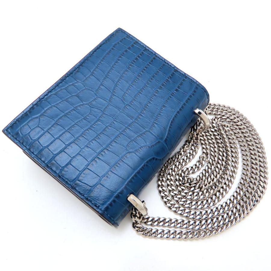 JIMMY CHOO ジミーチュウ ミニパリス ショルダーバッグ 型押しレザー ブルー レディース/352711【中古】 JIMMY CHOO（ジミーチュウ） ミニパリス ショルダーバッグ 型押し