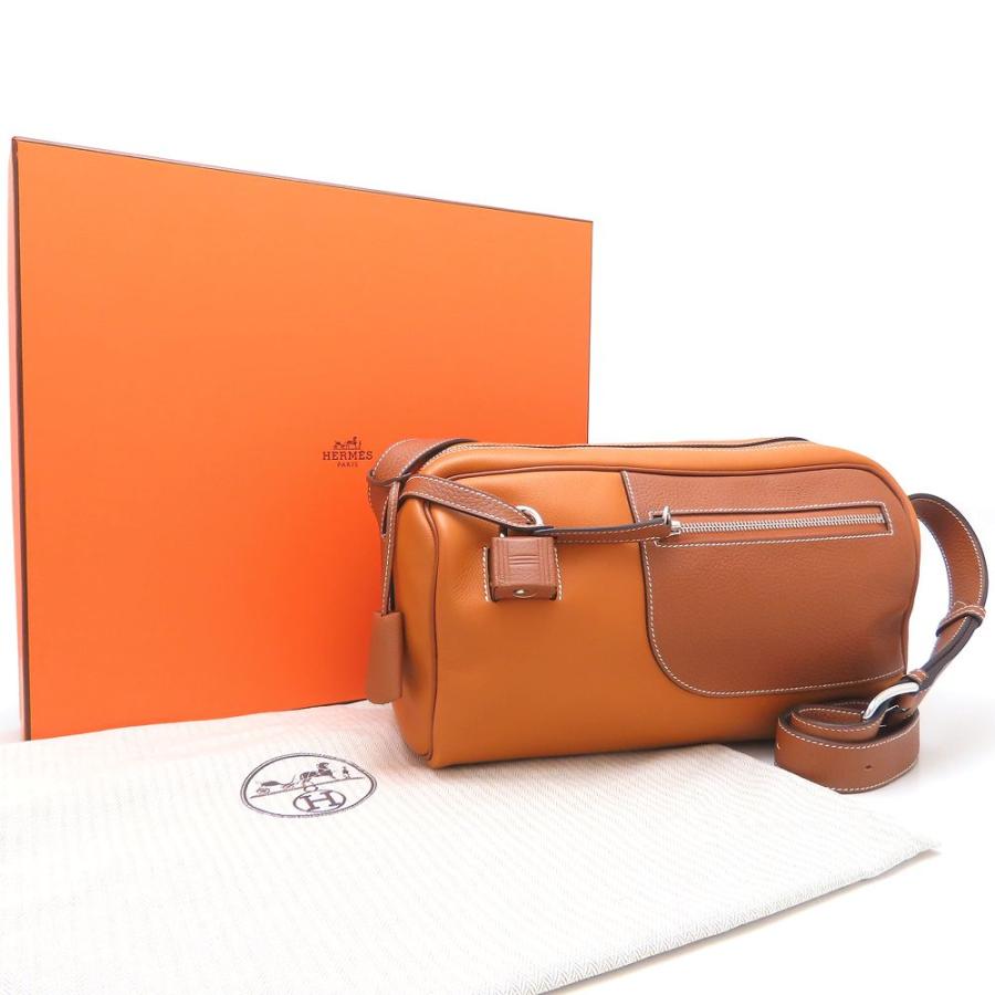 HERMES エルメス プティ クーリエ ショルダーバッグ エヴァーカラー×トリヨンクレマンス Toffee トフィー Gold ゴールド レディース/352845【中古】 HERMES（エルメス） プティ クーリエ ショルダーバッグ エヴァーカラー