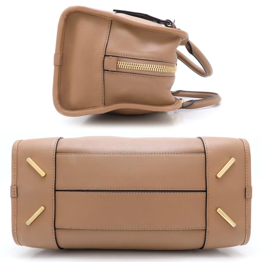 LOEWE ロエベ アマソナ28 2Way ハンドバッグ カーフ ブラウン レディース/352895【中古】_1