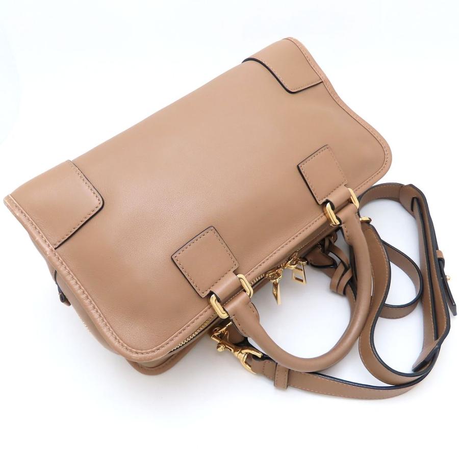 LOEWE（ロエベ） アマソナ28 2Way ハンドバッグ カーフ ブラウン