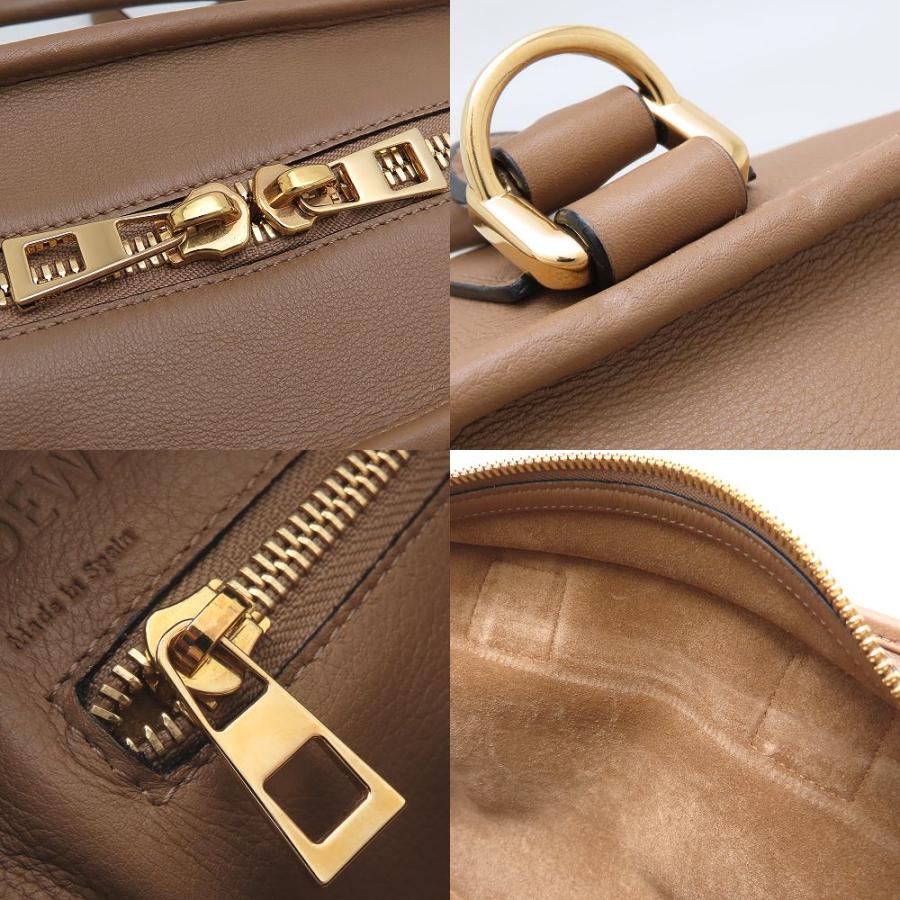 LOEWE ロエベ アマソナ28 2Way ハンドバッグ カーフ ブラウン レディース/352895【中古】_7