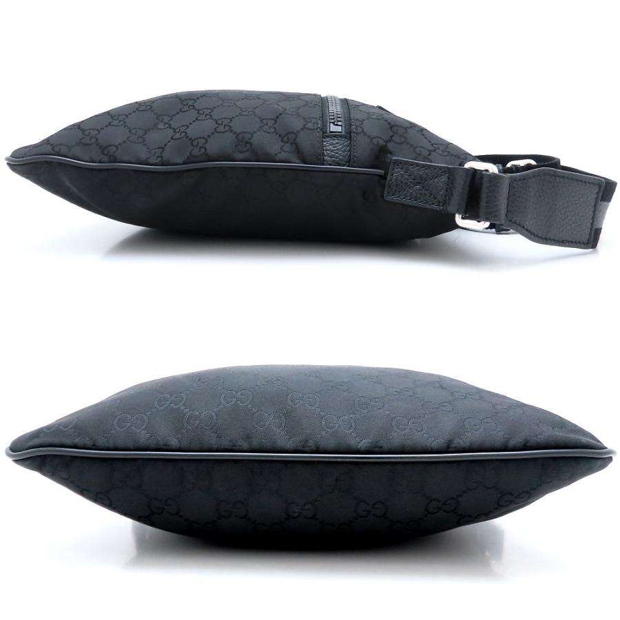 GUCCI ブラックショルダーバッグ　極美品 GUCCI】グッチ『GGロゴ レザー ショルダーバッグ』589471 レディース 1