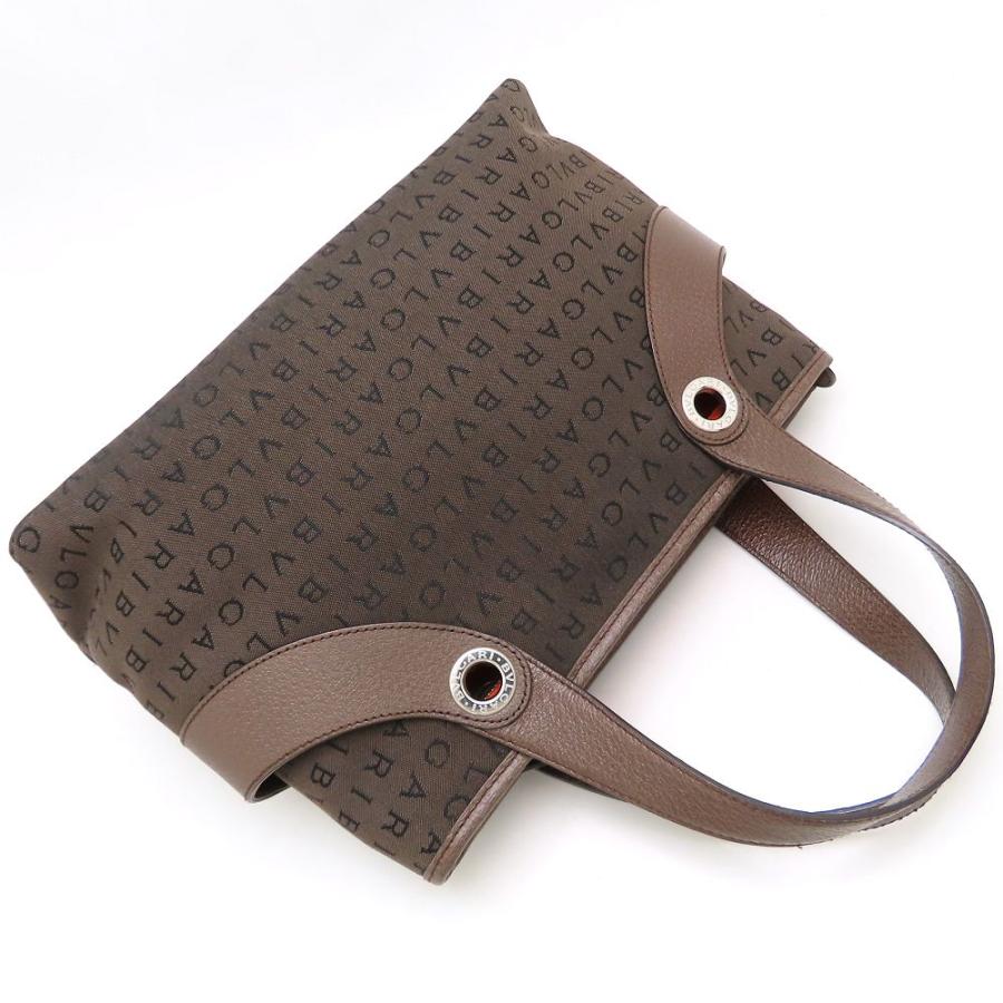 BVLGARI（ブルガリ） ロゴマニア ハンドバッグ キャンバスxレザー