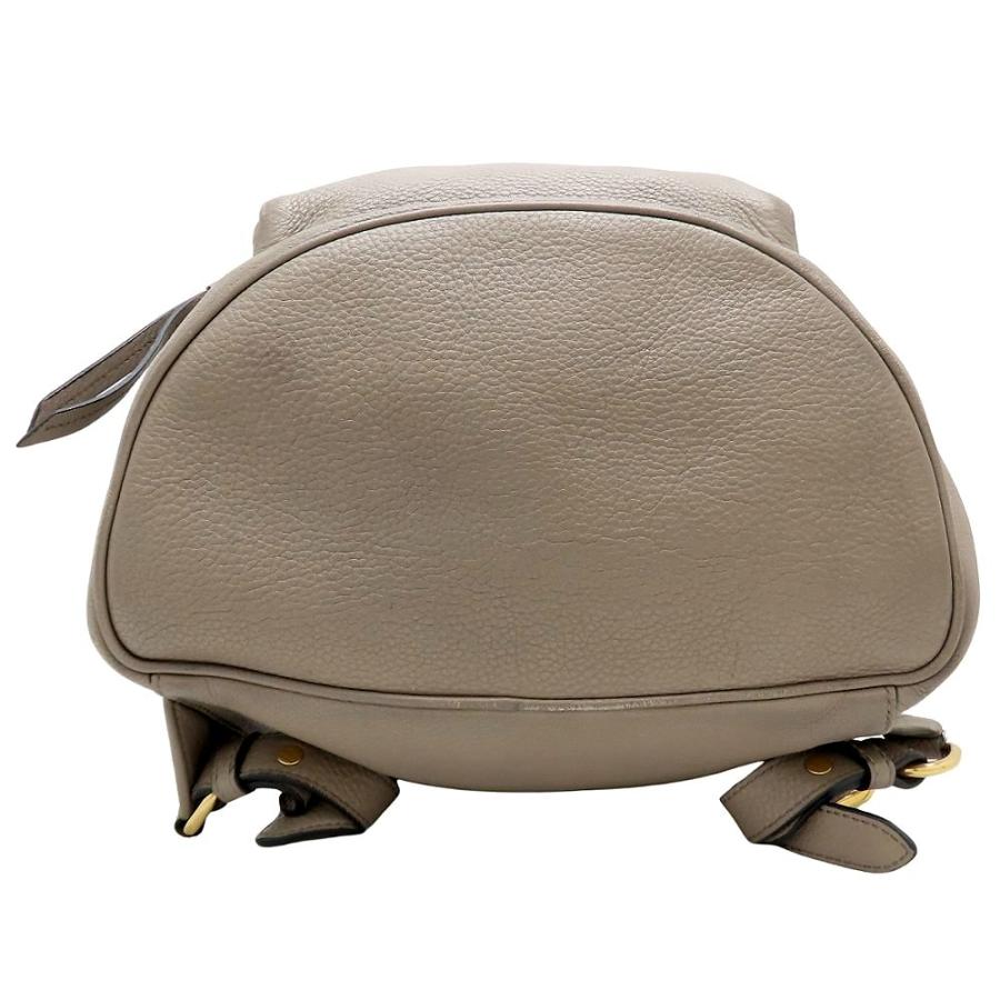 PRADA プラダ 1BZ035 リュック バックパック レザー グレー レディース/353154【中古】_2