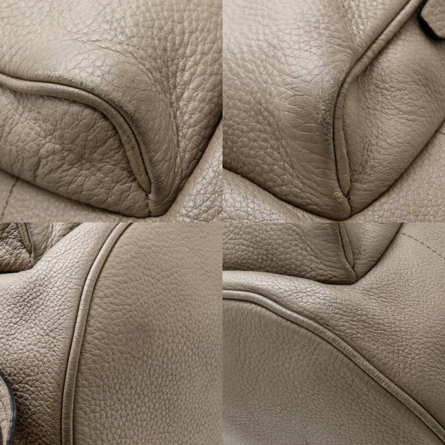 PRADA プラダ 1BZ035 リュック バックパック レザー グレー レディース/353154【中古】_8
