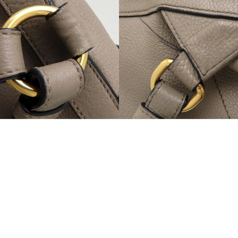 PRADA プラダ 1BZ035 リュック バックパック レザー グレー レディース/353154【中古】_9