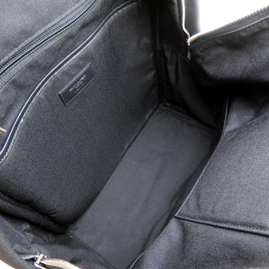 SAINT LAURENT PARIS サンローランパリ CITY シティ 534967 リュック・バックパック キャンバスxレザー ブラック メンズ/353227【中古】_4