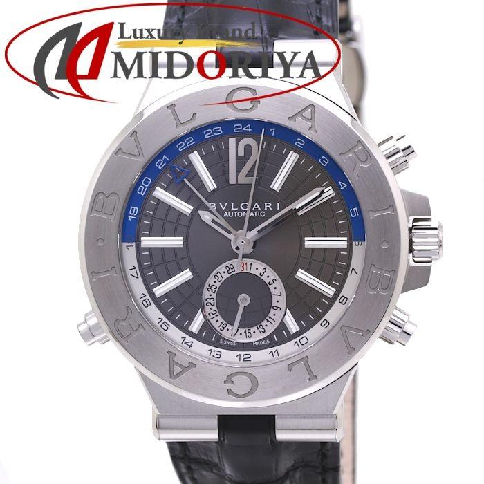 ブルガリ BVLGARI ディアゴノ GMT DG40C14SLDGMT DG40SGMT メンズ 自動巻き グレー /36504 【中古】 腕時計(141372円)