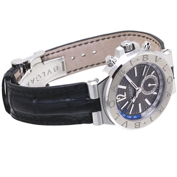 ［即日発送］ ブルガリ BVLGARI ディアゴノ GMT DG40C14SLDGMT DG40SGMT メンズ 自動巻き グレー /36504 【中古】 腕時計 【DGJ3931468893】(141372円)