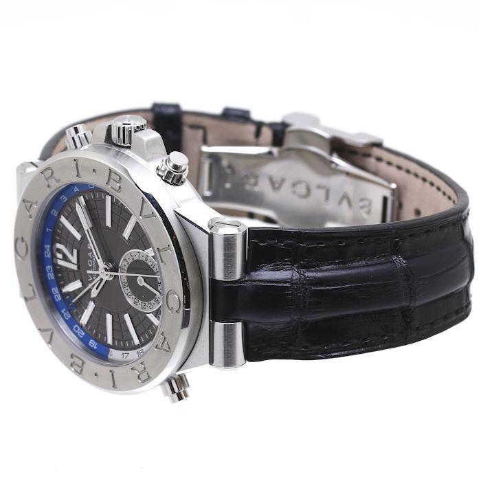 ［即日発送］ ブルガリ BVLGARI ディアゴノ GMT DG40C14SLDGMT DG40SGMT メンズ 自動巻き グレー /36504 【中古】 腕時計 【DGJ3931468893】(141372円)
