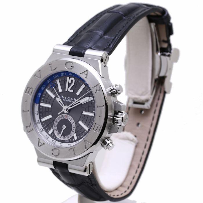 ［即日発送］ ブルガリ BVLGARI ディアゴノ GMT DG40C14SLDGMT DG40SGMT メンズ 自動巻き グレー /36504 【中古】 腕時計 【DGJ3931468893】(141372円)