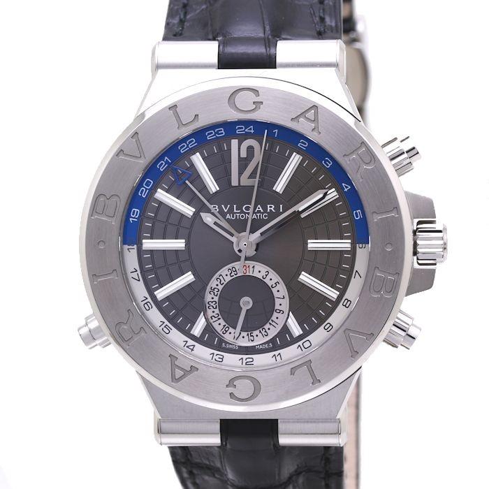 ［即日発送］ ブルガリ BVLGARI ディアゴノ GMT DG40C14SLDGMT DG40SGMT メンズ 自動巻き グレー /36504 【中古】 腕時計 【DGJ3931468893】(141372円)