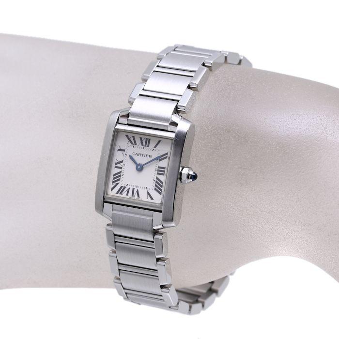 お値下げ カルティエ Cartier タンクフランセーズ SM W51008Q3 クォーツ レディース /36907 【中古】 腕時計 【2954244786】(106232円)