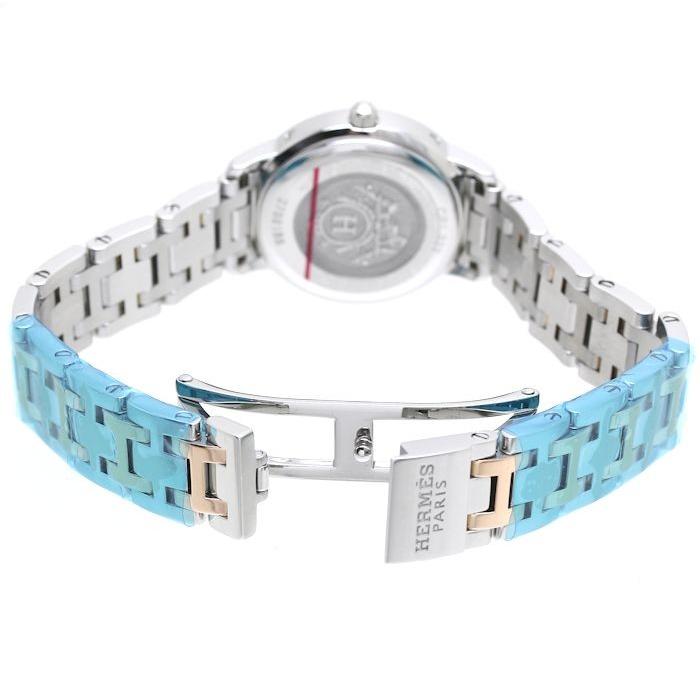【ラスト1点】 エルメス HERMES クリッパー ベゼルダイヤモンド シェル CP1.222.212/4970 レディース /37034 【中古】 腕時計 【AA4460064939】(160380円)