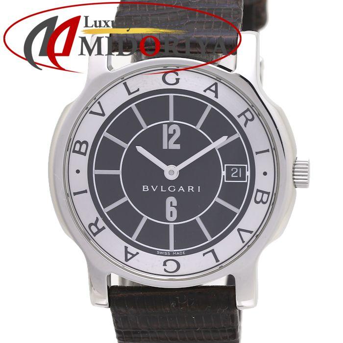 Bvlgari ブルガリ ソロテンポ St35s ステンレススチール クオーツ メンズ 黒文字盤 37214 中古 腕時計 37214 株式会社midoriya 通販 Yahoo ショッピング