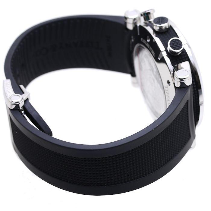 完動品 TIFFANY&CO. ティファニー アトラス ジェント クロノグラフ ラバー メンズ Z10008212A21A 91A 【仕上げ済】/37713 【中古】 腕時計 【X2951960207】(106150円)