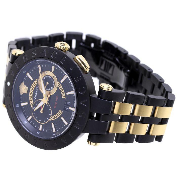 【美品】VERSACE 腕時計 VEBV00619 Vレース デュアルタイム Amazon.co.jp: [ヴェルサーチェ] 腕時計 V-RACE DUALTIME V