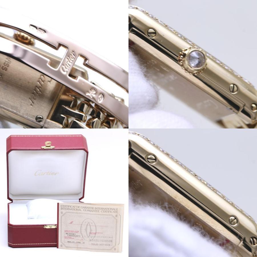 【仕上済】カルティエ タンク アロンジェ ダイヤ YG レディース 腕時計 Cartier - 【仕上済】カルティエ タンク アロンジェ ダイヤ YG