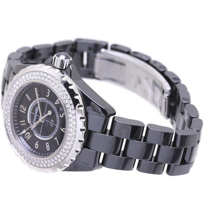 chanel 時計 J12 シャネル H0949 ダイヤベゼル ブラックセラミック 【仕上げ済