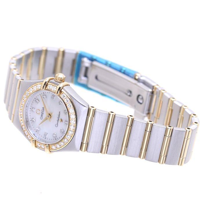 美品 コンステレーションミニ　シェル　12Pダイヤ 腕時計 楽天市場】【緑屋質屋】オメガ コンステレーションミニ ダイヤ