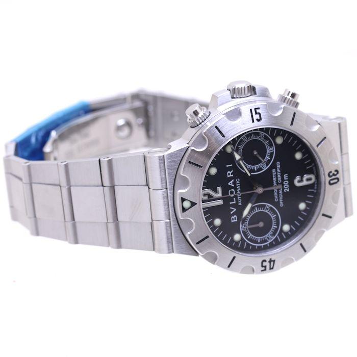 ブルガリ ディアゴノ スクーバ クロノ SCB38S メンズ ディアゴノ ブルガリ スクーバ クロノグラフ SC38SS/SLN SCB38S メンズ