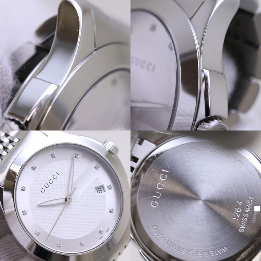 稼働 グッチ Gタイムレス 12Pダイヤモンド クォーツ GUCCI 126.4 GUCCI（グッチ） Gタイムレス 12Pダイヤモンド YA126404 126.4