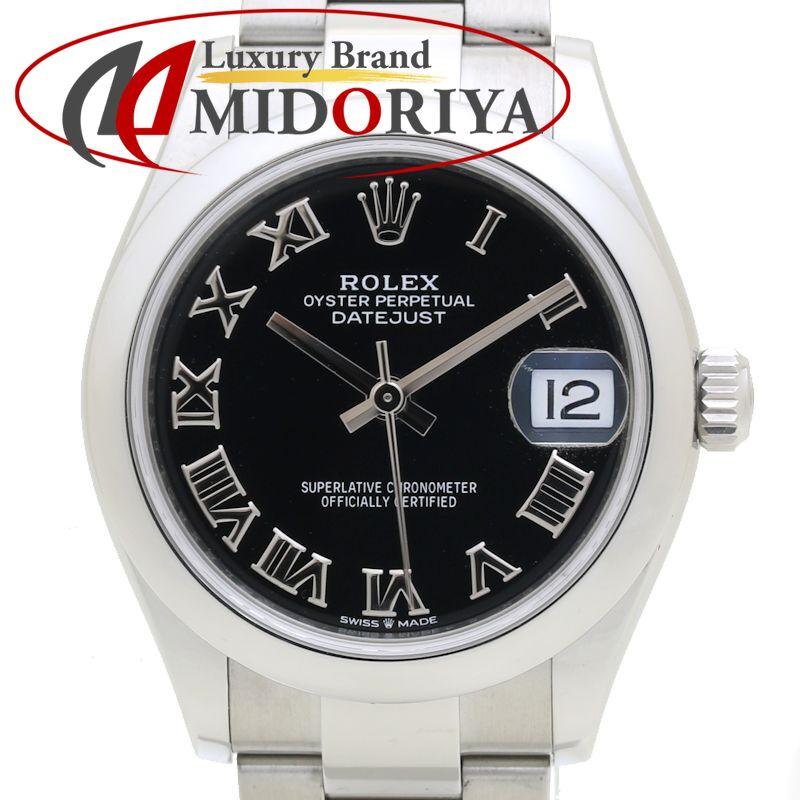 ROLEX ロレックス デイトジャスト31 278240 【磨き済】ブラックローマン ステンレススチール  ボーイズ /39748【中古】【腕時計】 ROLEX ロレックス デイトジャスト31 278240 【磨き済】ブラック
