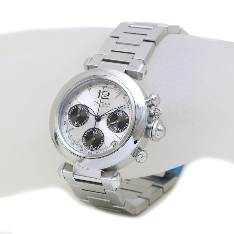 カルティエ パシャCクロノ 35mm W31048M7 ボーイズ 腕時計【Aランク】【中古】 Cartier - カルティエ パシャCクロノ 35mm W31048M7 ボーイズ 腕時計