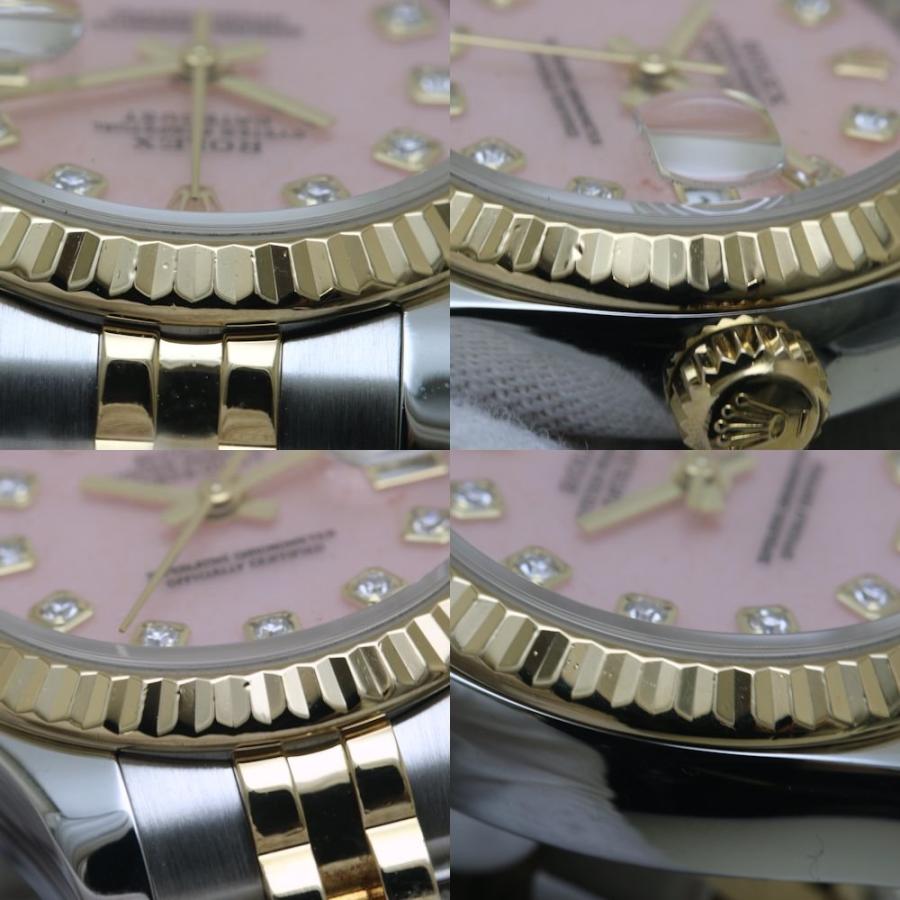 ROLEX ロレックス 179173OPG デイトジャスト 10P ダイヤモンド 腕時計 SS SSxK18YG レディース [中古] ROLEX（ロレックス） デイトジャスト 10Pダイヤ 179173OPG ピンク