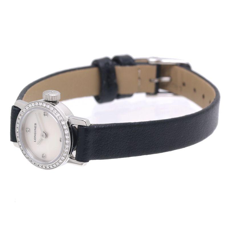 ロンジン ミニ L2.303.0 ダイヤベゼル 腕時計 クォーツ レディース LONGINES（ロンジン） ミニ L2.303.0.87.2 ベゼルダイヤ 4Pダイヤ