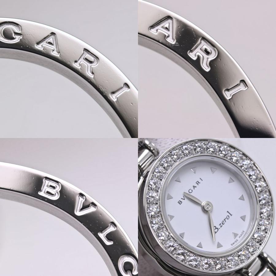 BVLGARI ブルガリ B-ZERO1 ビーゼロワン ベゼルダイヤ クオーツ 腕時計 BZ22WSDS ステンレススチール ダイヤモンド シルバー  レディース【中古】 BVLGARI】ブルガリ B-zero1 ビーゼロワン BZ22S ステンレススチール