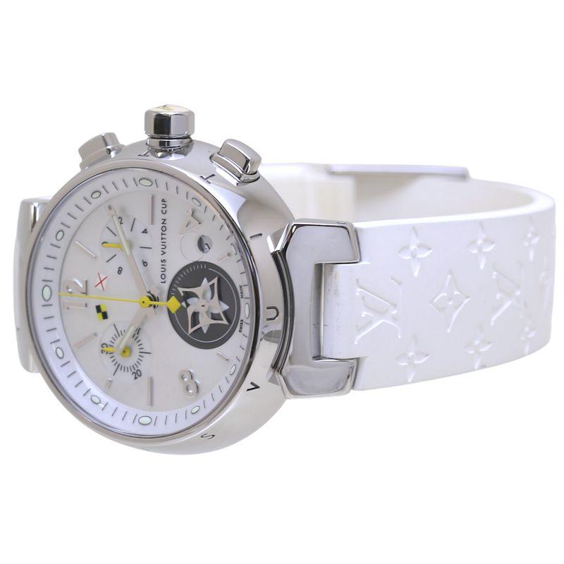 ルイヴィトン タンブール Q132C ラブリーカップ クロノ シェル 時計 美品 LOUIS VUITTON（ルイ・ヴィトン） 腕時計 レディース タンブール