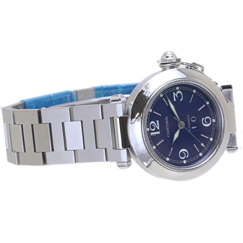 Cartier（カルティエ） パシャC ビッグデイト W31047M7 ネイビー