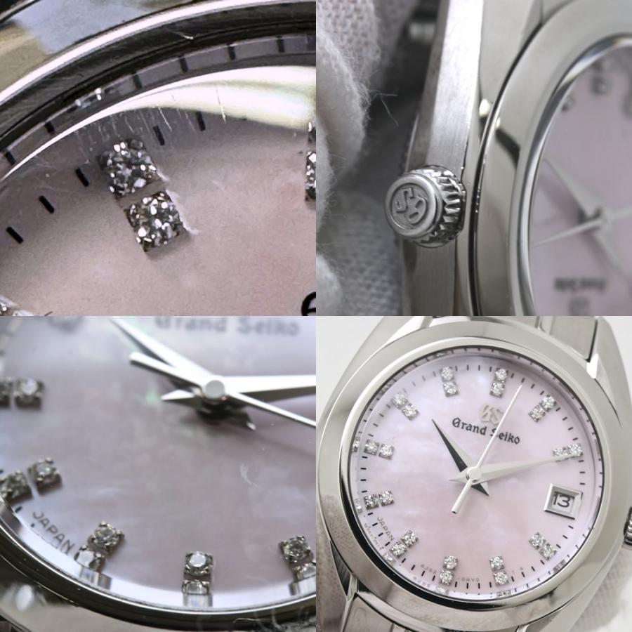SEIKO セイコー グランドセイコー 22Pダイヤモンド ピンクシェル STGF277 4J52-0AC0 【磨き済/電池交換済】【中古】 腕時計 レディース ステンレススチール/40085 SEIKO（セイコー） グランドセイコー 22Pダイヤモンド ピンクシェル