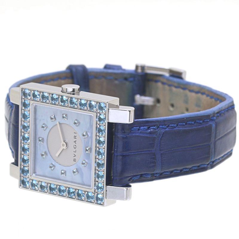 BVLGARI ブルガリ SQ27SLD クアドラート　限定モデル　ロードライト BVLGARI（ブルガリ） クアドラード ブルートパーズ SQ27C3STL/12