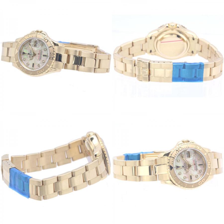 ロレックス ヨットマスター 8Pダイヤ/3Pサファイア 69628NGS ホワイトシェル W番 レディース 中古 腕時計 ROLEX（ロレックス） ヨットマスター 8Pダイヤ 3Pサファイア 69628NGS
