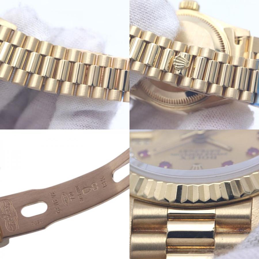 ROLEX ロレックス デイトジャスト ミリヤード ダイヤモンド ルビー 69178LR【磨き済】【中古】腕時計 レディース K18YG イエローゴールド /40294 デイトジャスト ロレックス ミリヤード ダイヤモンド ルビー 69178LR
