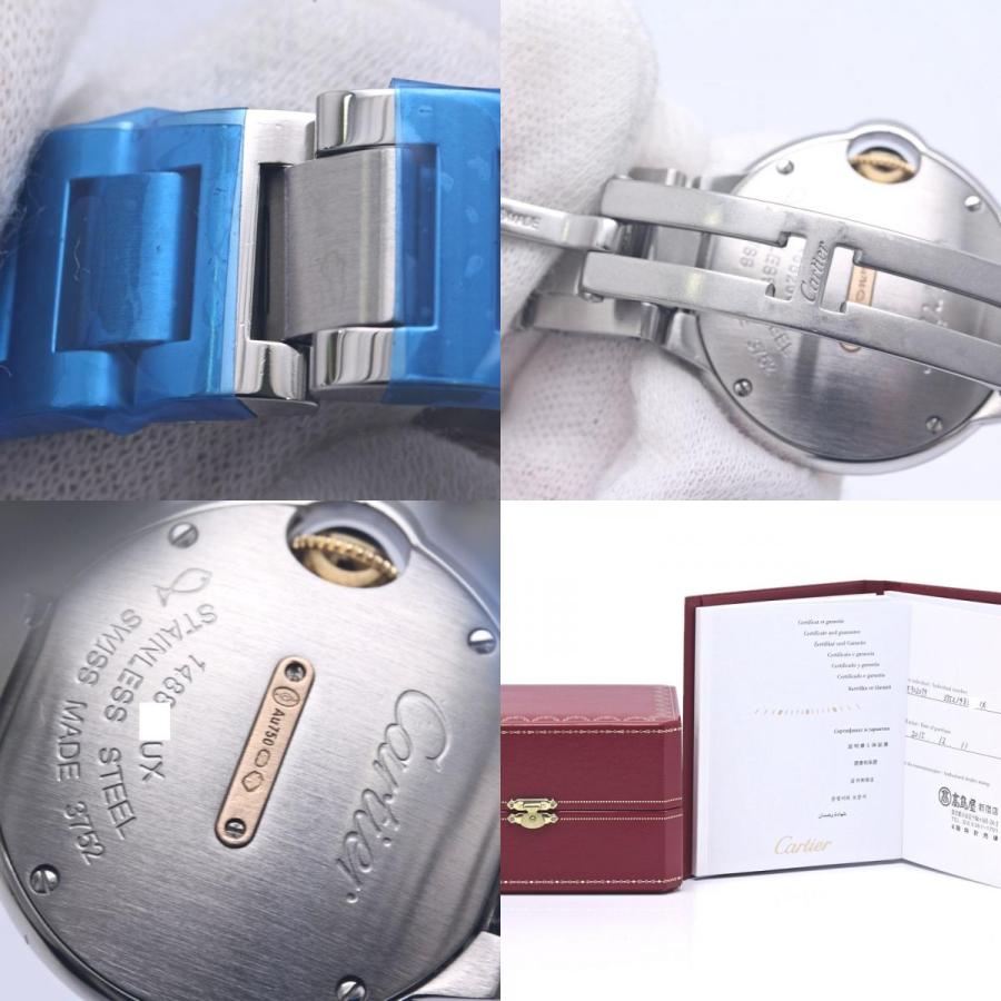CARTIER カルティエ バロンブルーSM ベゼルダイヤモンド WE902079【磨き済/電池交換済】【中古】腕時計 レディース K18PG ピンクゴールドxステンレススチール /40308 Cartier（カルティエ） バロンブルーSM ベゼルダイヤモンド WE902079