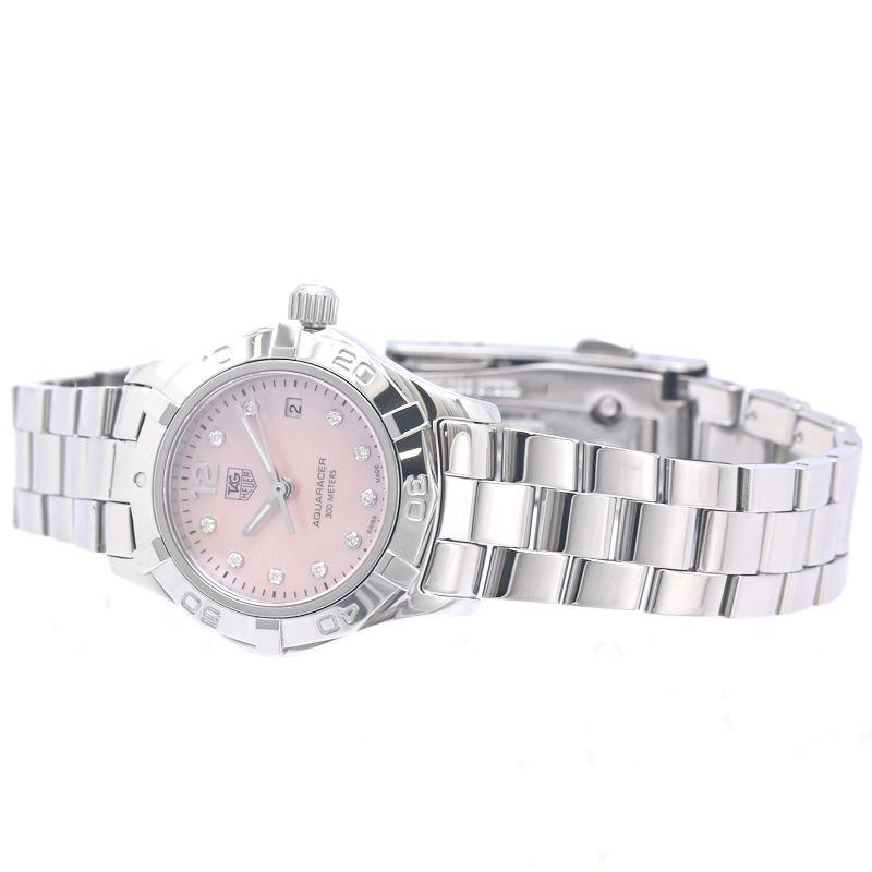 TAG HEUER タグホイヤー アクアレーサー 10Pダイヤモンド WAF141A.BA0824 【磨き済/電池交換済】【中古】腕時計 レディース /40313の画像