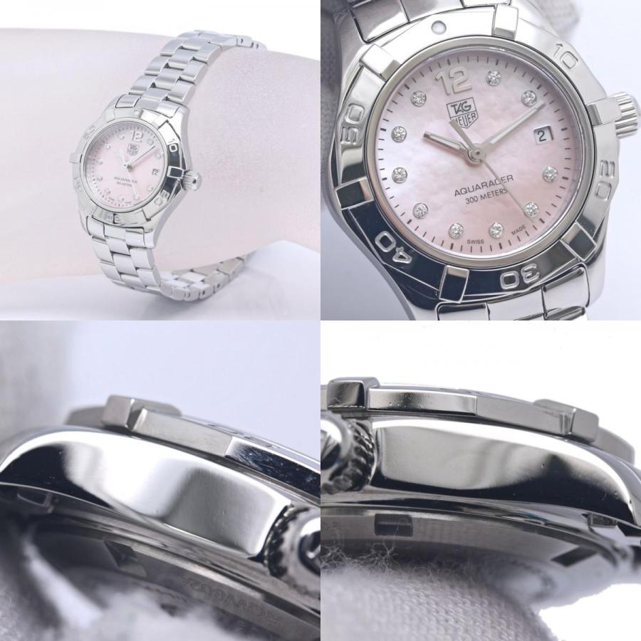 TAG HEUER タグホイヤー アクアレーサー 10Pダイヤモンド WAF141A.BA0824 【磨き済/電池交換済】【中古】腕時計 レディース /40313の画像