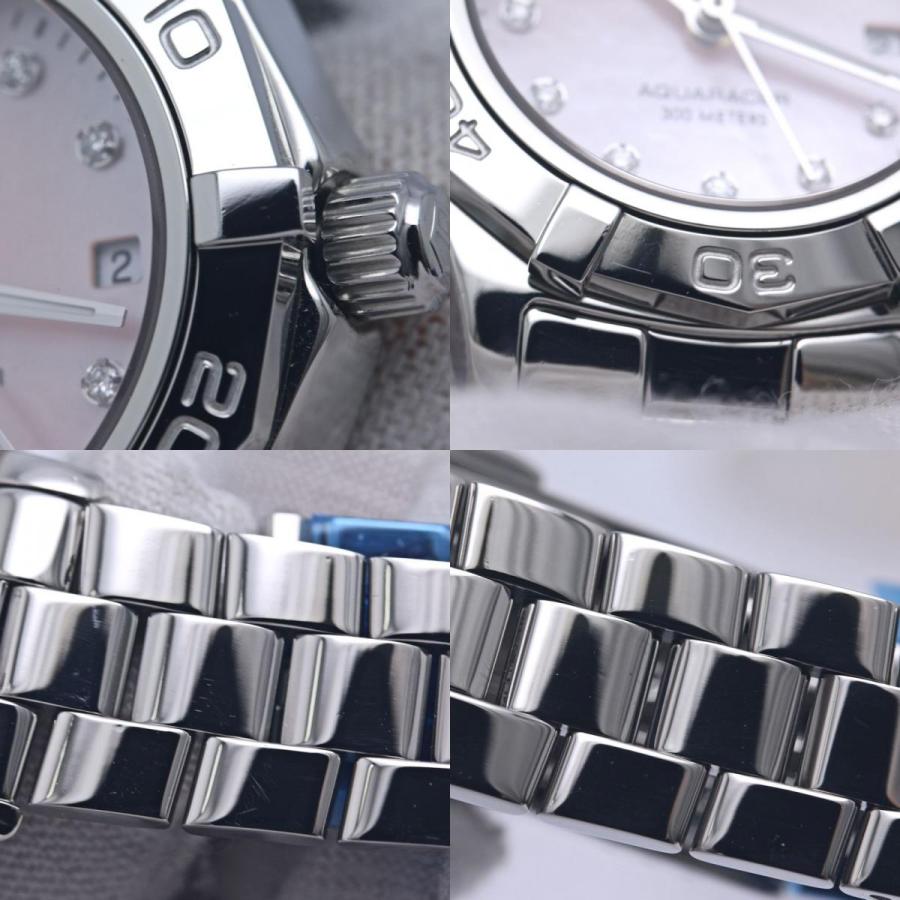 TAG HEUER タグホイヤー アクアレーサー 10Pダイヤモンド WAF141A.BA0824 【磨き済/電池交換済】【中古】腕時計 レディース /40313の画像