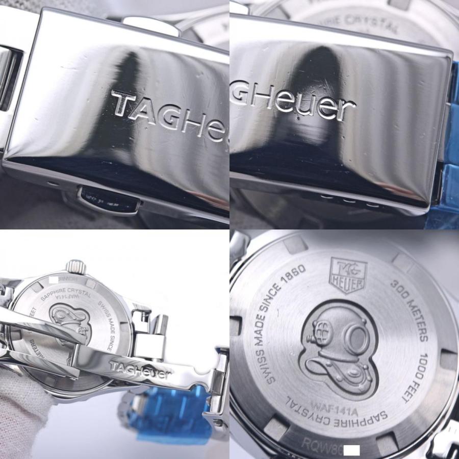 TAG HEUER タグホイヤー アクアレーサー 10Pダイヤモンド WAF141A.BA0824 【磨き済/電池交換済】【中古】腕時計 レディース /40313の画像