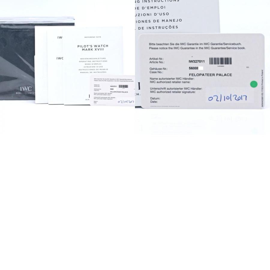 IWC インターナショナルウォッチカンパニー パイロットウォッチ マーク18 IW327011【中古】腕時計 メンズ ステンレススチール /40327 | IWC SCHAFFHAUSEN | 09
