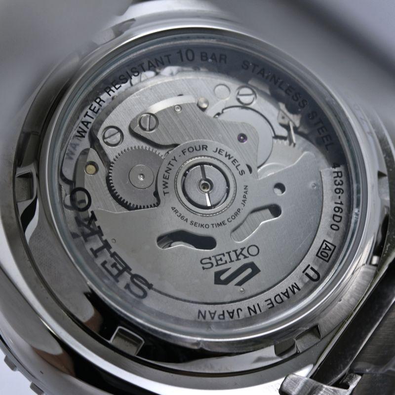 美品 SEIKO セイコー5スポーツ 4R36-16D0 自動巻 稼働品 裏スケ SEIKO（セイコー） セイコー5 スポーツ SKX series SBSA259 4R36-16D0
