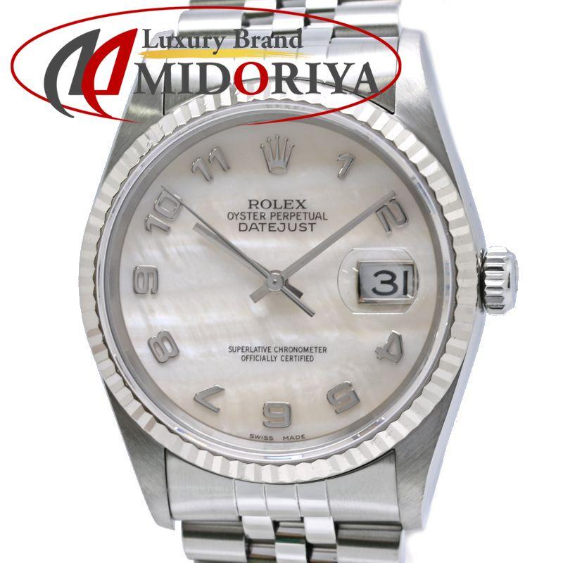ROLEX ロレックス デイトジャスト シェル アラビア 16234NA【中古】腕時計 メンズ ステンレススチールxK18WG ホワイトゴールド /40457 ROLEX（ロレックス） デイトジャスト シェル アラビア 16234NA【中古