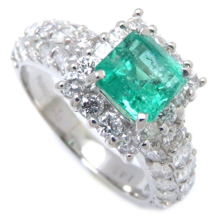 【期間限定価格】pt900 天然エメラルド・ダイヤモンド0.30ct 12.5 pt900 天然エメラルド・ダイヤモンド 0.30ct サイズ12.5 Pt900 天然