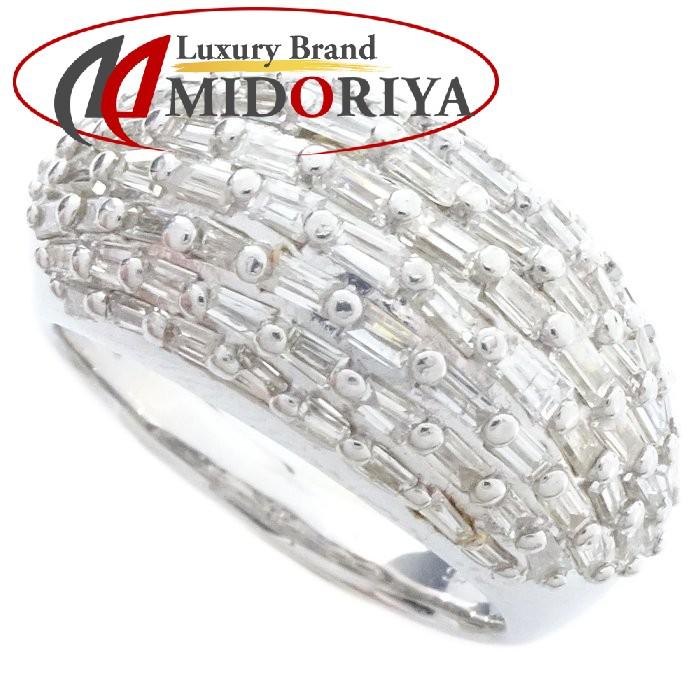 リング 指輪 テーパーダイヤモンド1.66ct 15号 K18WG ホワイトゴールド  