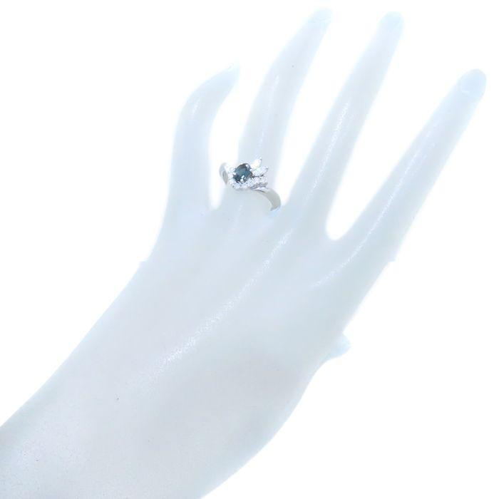 アレキサンドライト0.452ct ダイヤモンド0.40ct 15号 リング 指輪