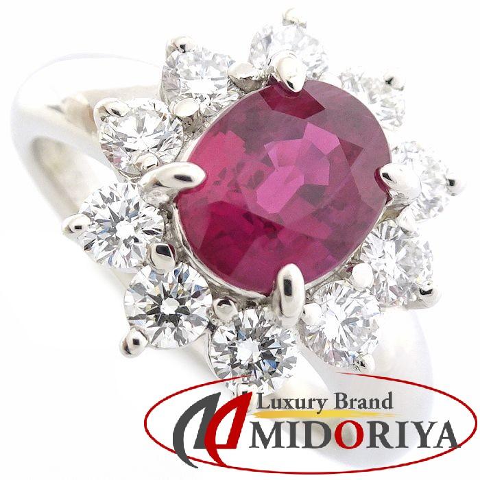 リング 指輪 ルビー1.30ct ダイヤモンド0.65ct 10号 Pt900プラチナ 